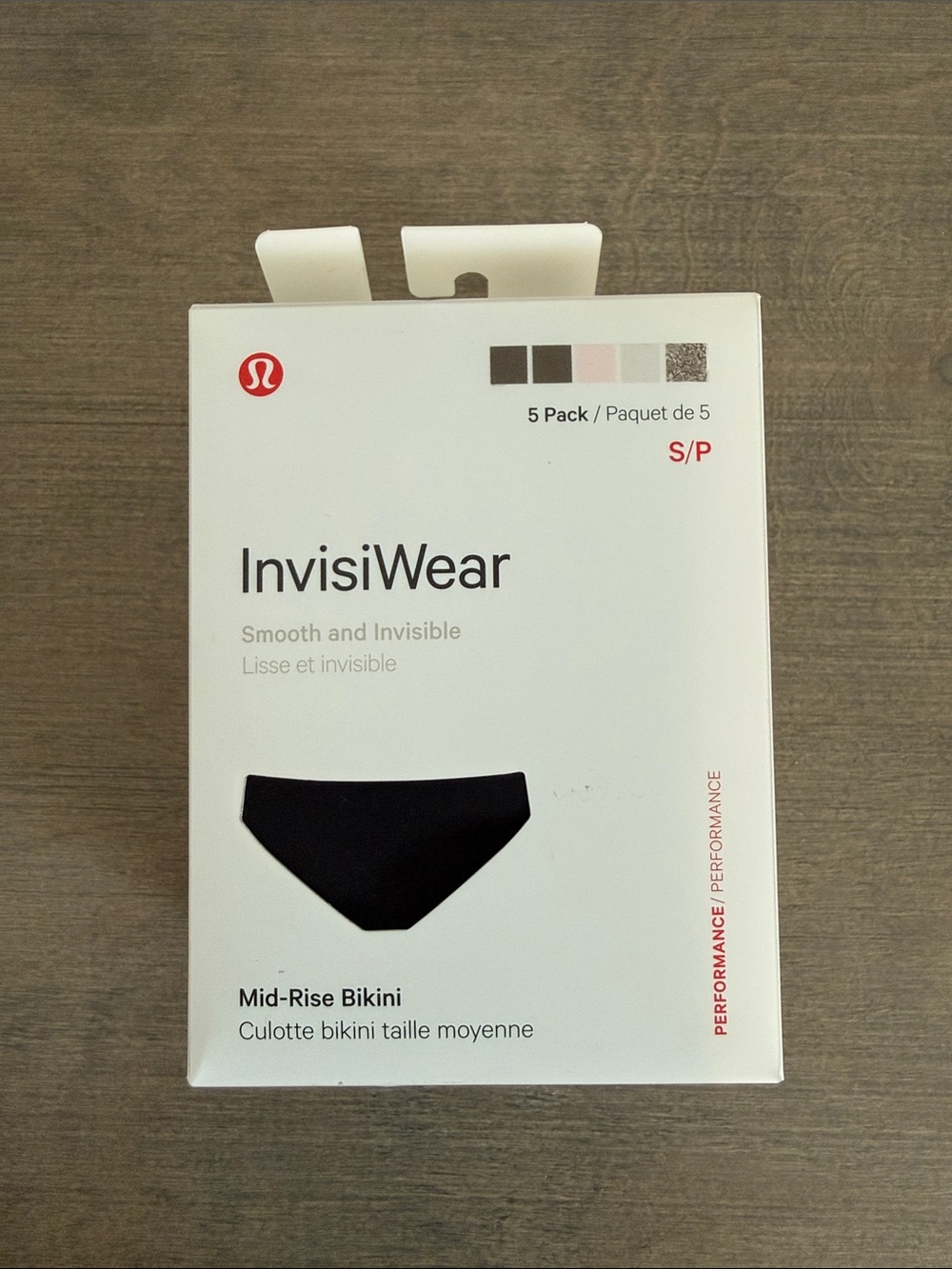 lululemon athletica InvisiWear Mid-Rise Bikini Pack — Black & Nude Tones